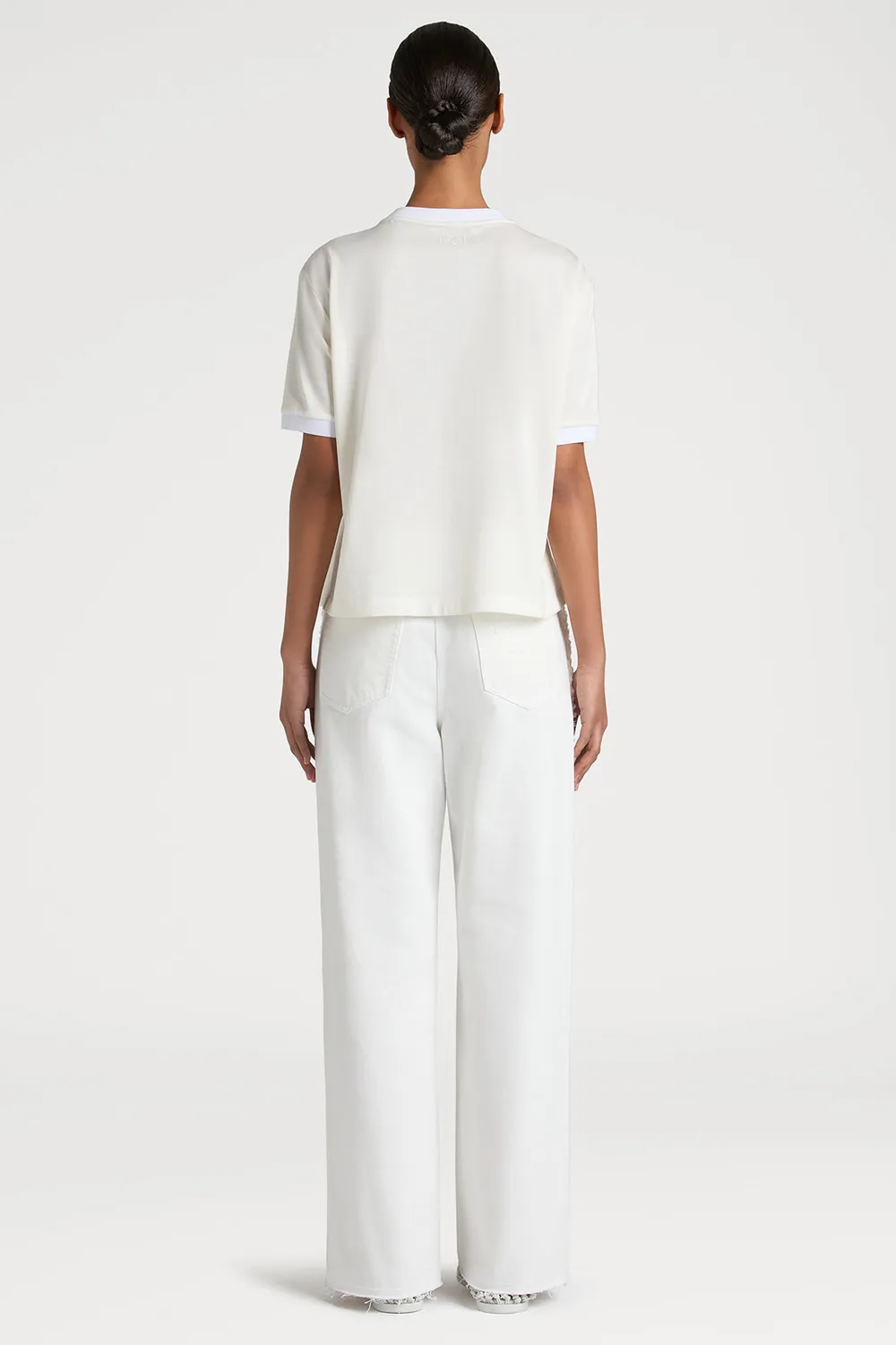 Ports 1961 Weaving Inspired Denim Jeans bianchi optic white