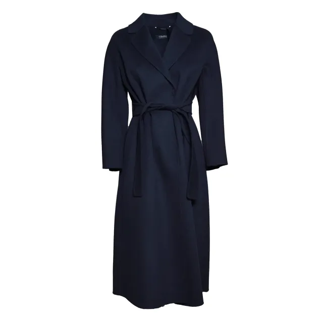 Max Mara Esturia cappotto lana blu notte pura lana