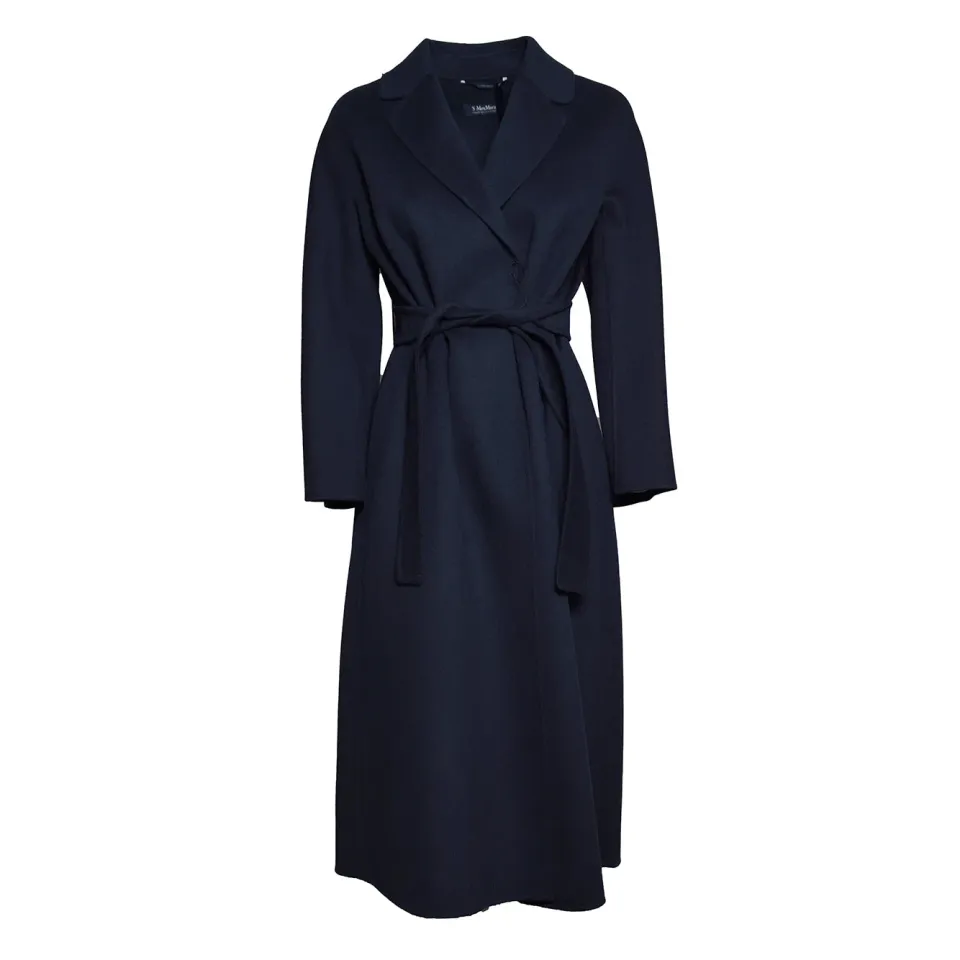 Max Mara Esturia cappotto lana blu notte pura lana