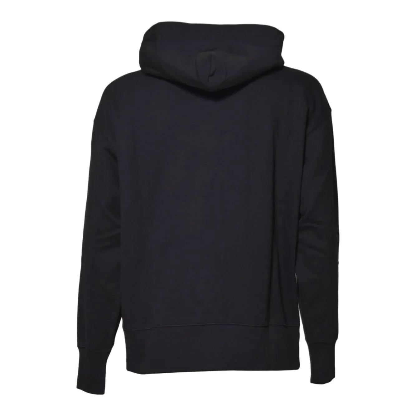 MSGM felpa cotone nera pennellata stampa 40