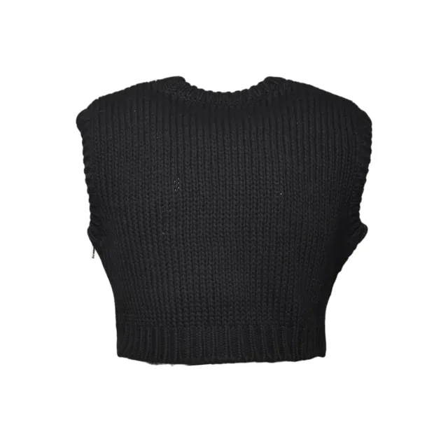 Max Mara 2611361483600 canotta nera cotone