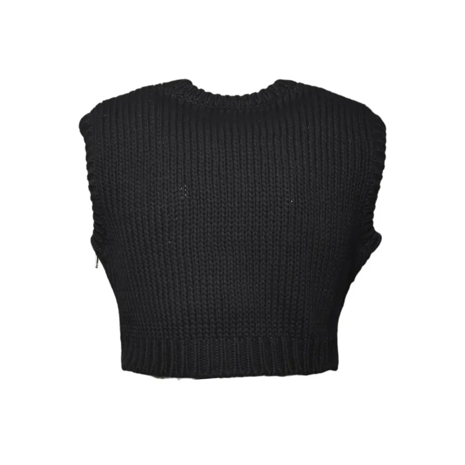 Max Mara 2611361483600 canotta nera cotone