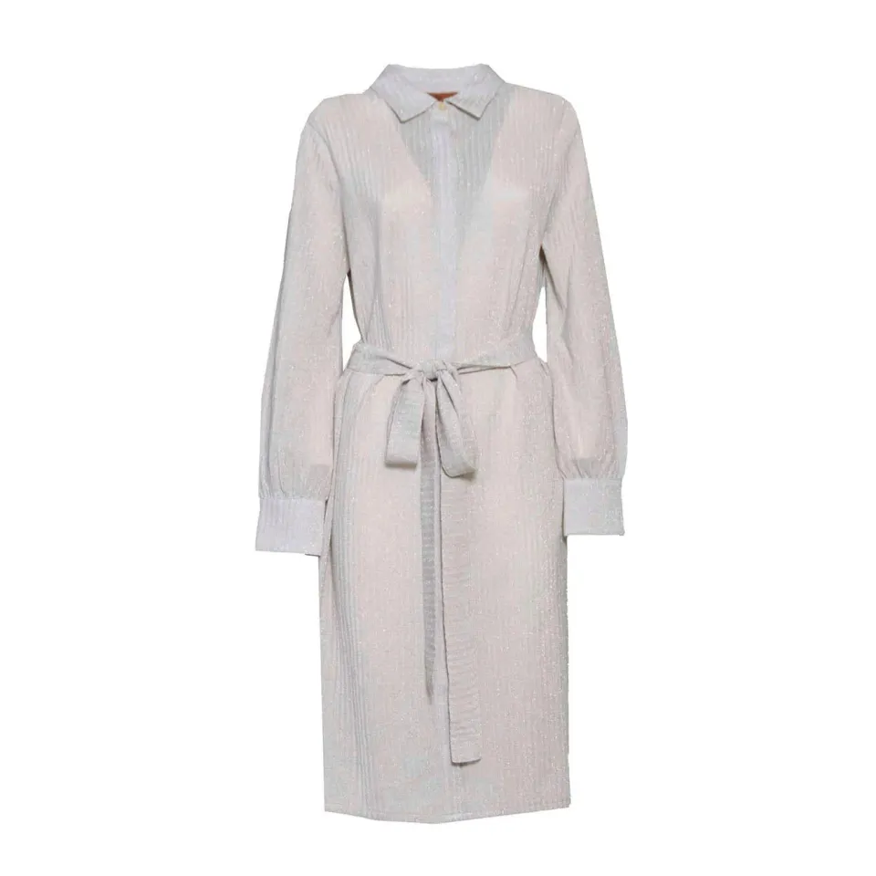 Missoni DS23WG6BBR00WN abito chemisier beige 44 lamè