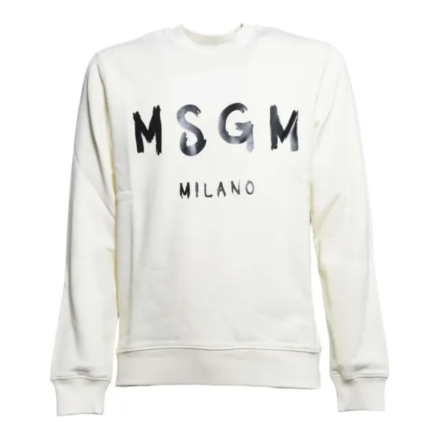 MSGM 2000MM513300001 felpa donna panna cotone XS