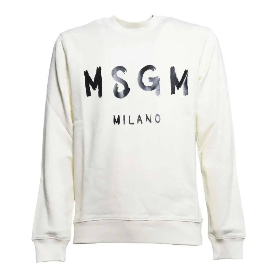 MSGM 2000MM513300001 felpa donna panna cotone XS