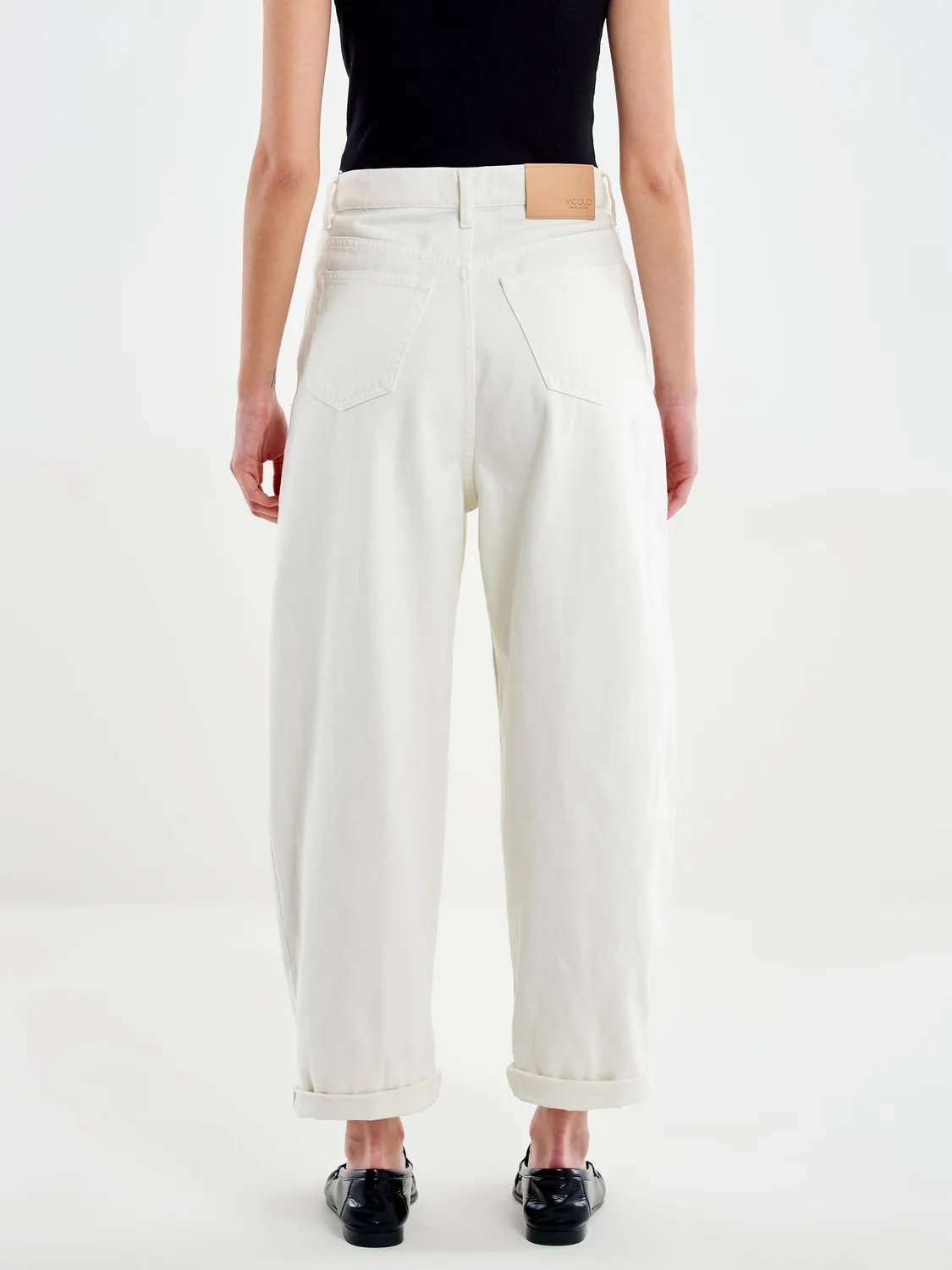 VICOLO Laila Relaxed jeans burro cotone