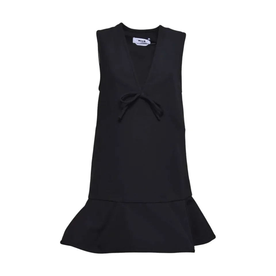 MSGM Flash 3941MDA06257608 abito nero poliestere