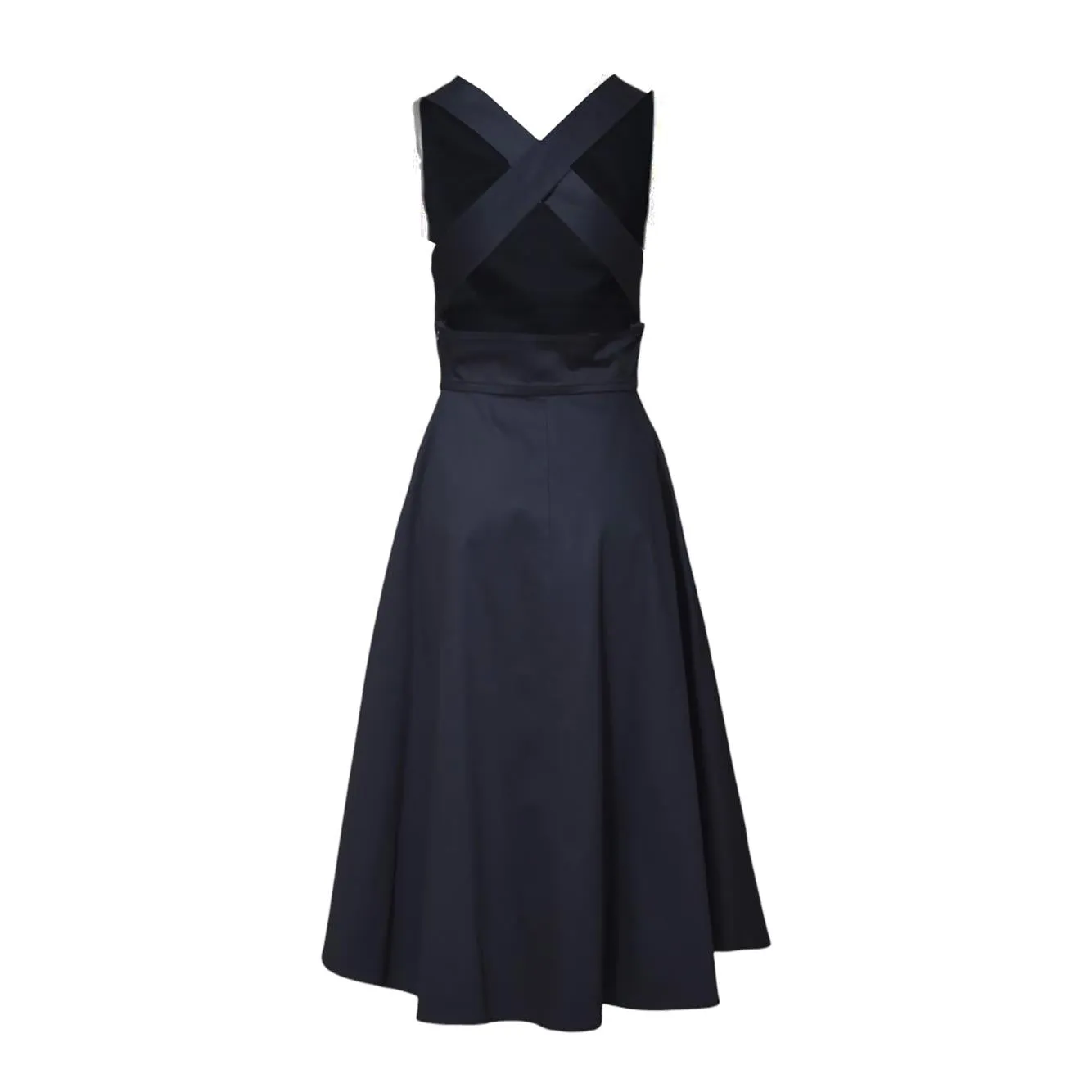 Aspesi Abito Midi 2938L107 Piquet Cotone Blu Notte