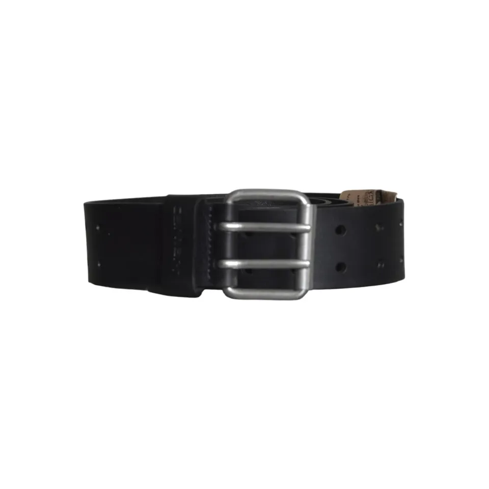 Carhartt WIP I036105 Double Script cintura nera pelle