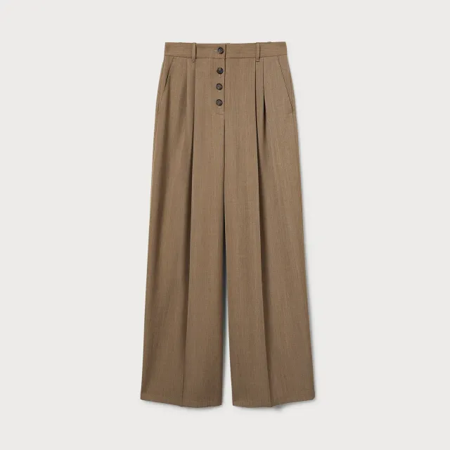 Ports 1961 PW426TWL01 pantaloni palazzo camel 36 lana