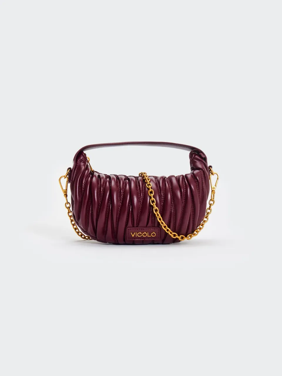 Vicolo Borsa Croissant Matelassé melanzana