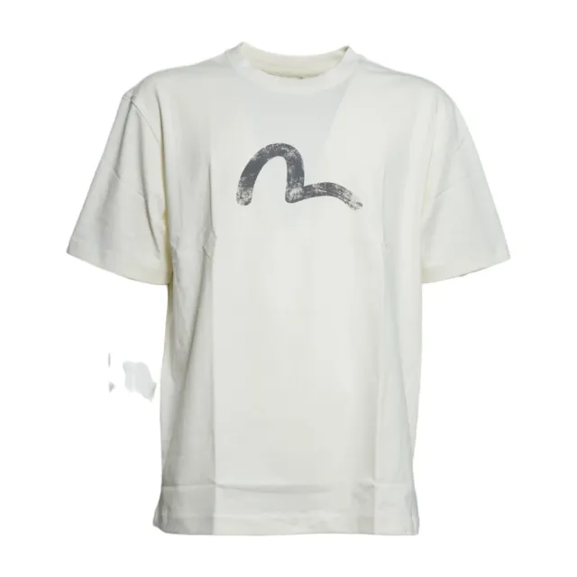 Evisu 2EAEJM6TS6098 T-Shirt Uomo Ecrù Seagull