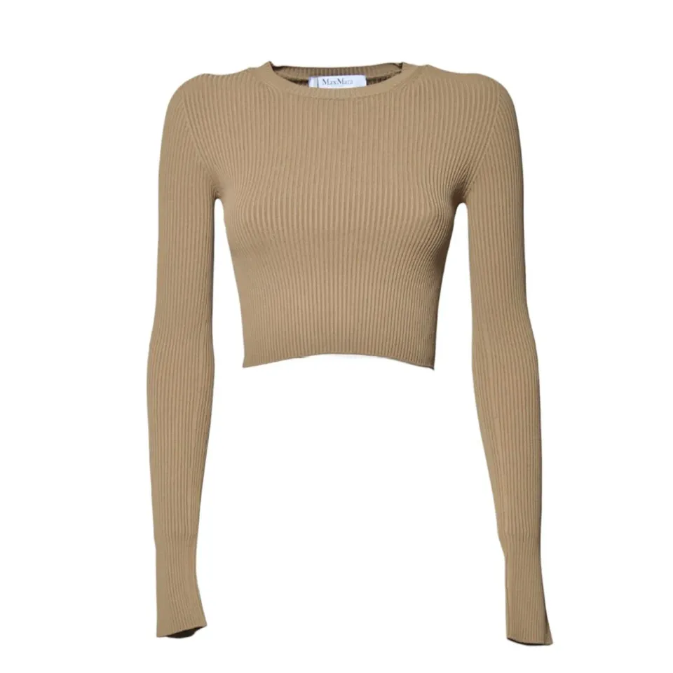Max Mara Arcella123 2511361243600 top crop marrone