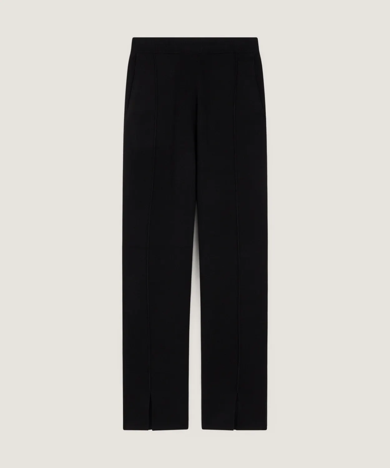 Rodier pantaloni sigaretta maglia Milano nero spacchi