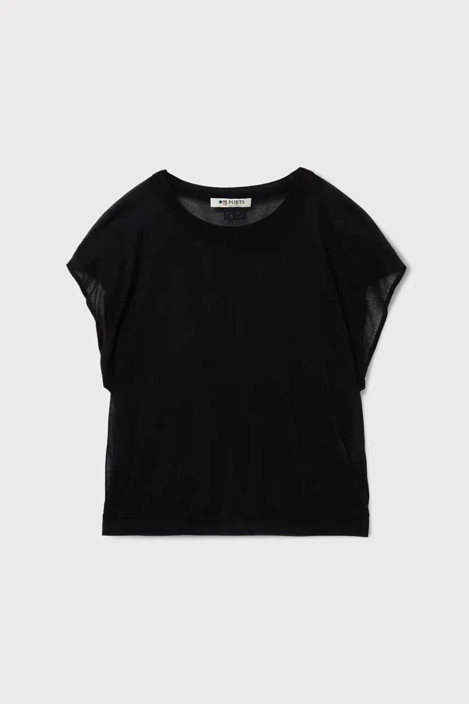 PORTS Knit Batwing maglia nera manica a pipistrello