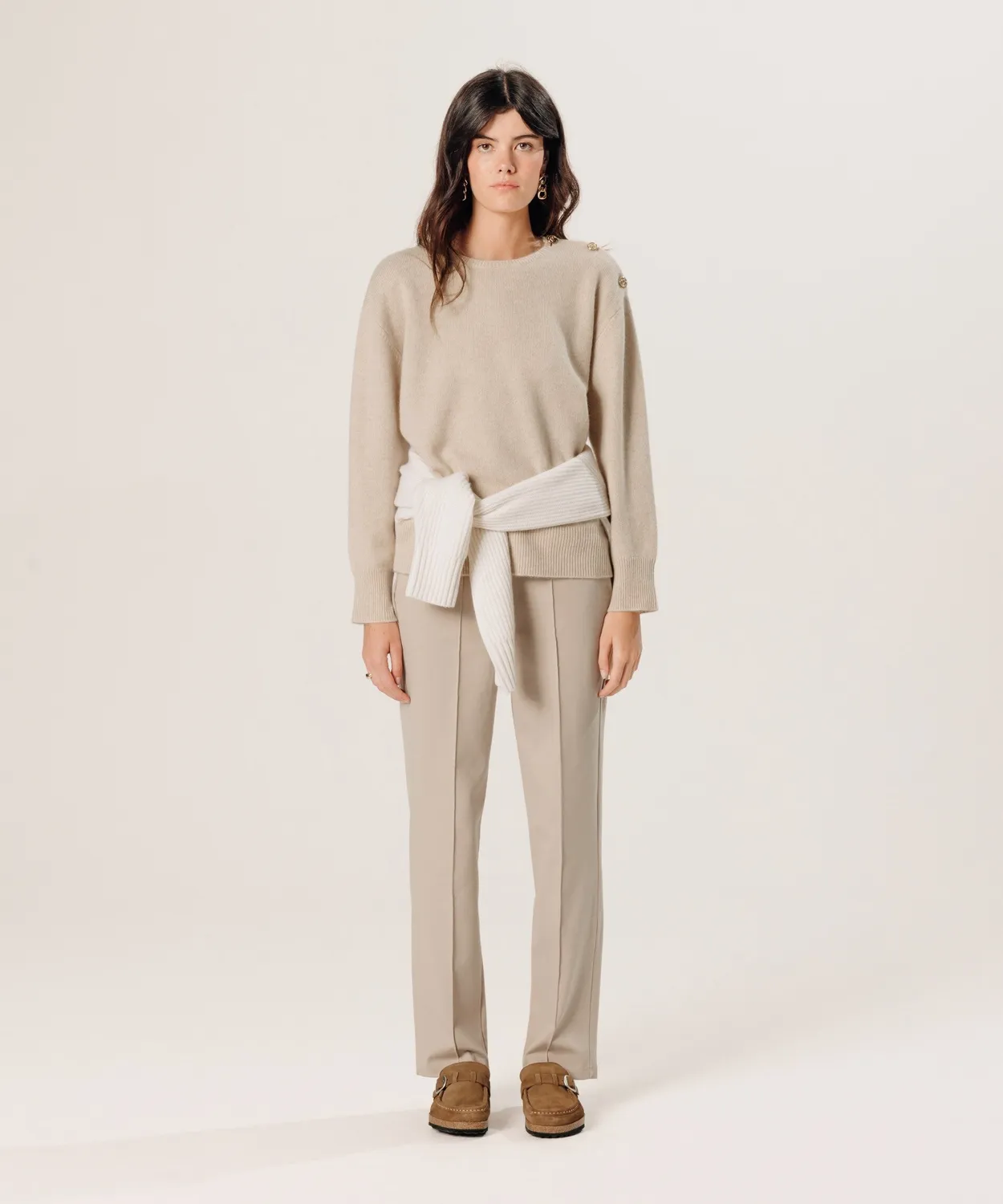 Rodier Maglione Cashmere Oversize Crema S-XL