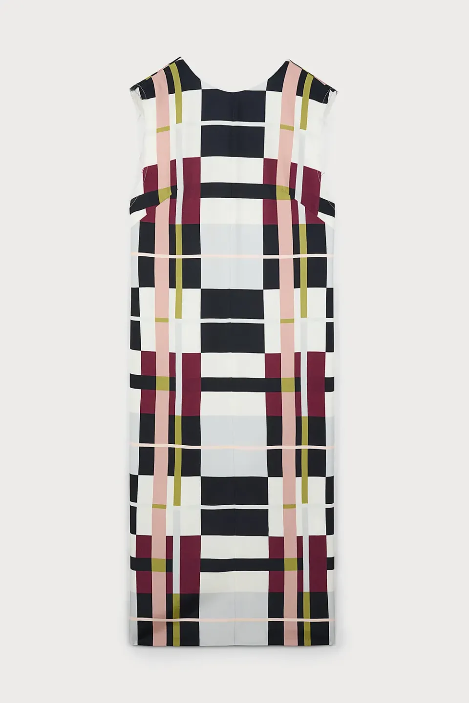 PORTS Sleeveless Checked abito quadri senza maniche