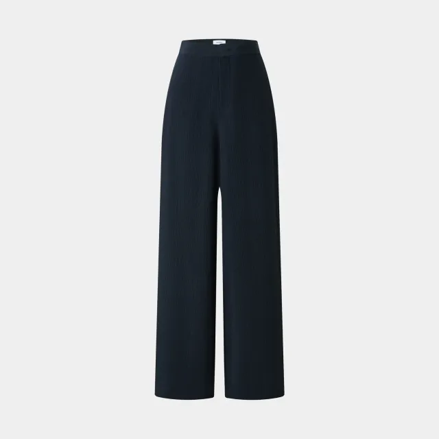 PORTS Elevation pantaloni verde bosco seta vita alta