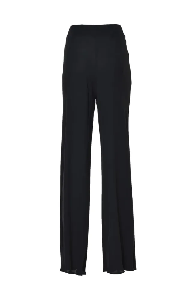 Alberta Ferretti A03070119 pantalone flare nero viscosa