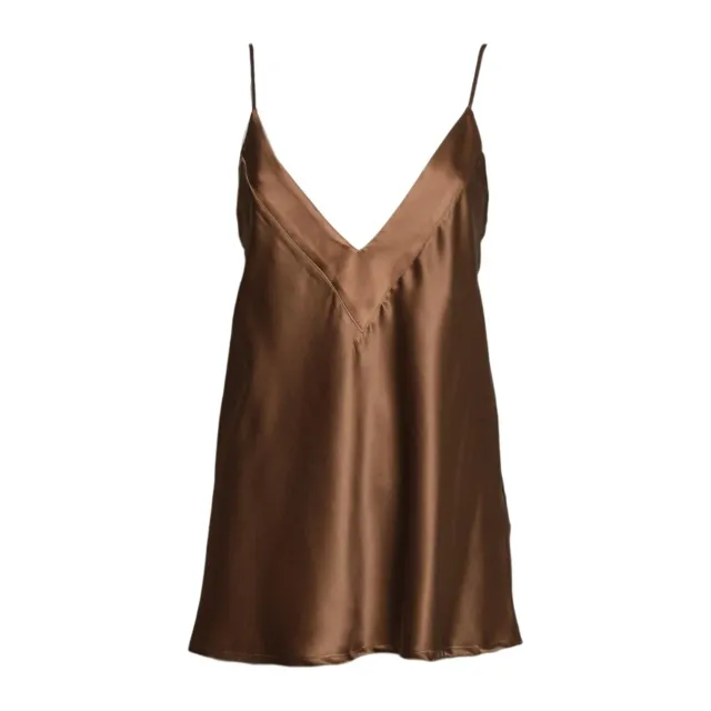 Solotre M1AB0092 top cioccolato seta