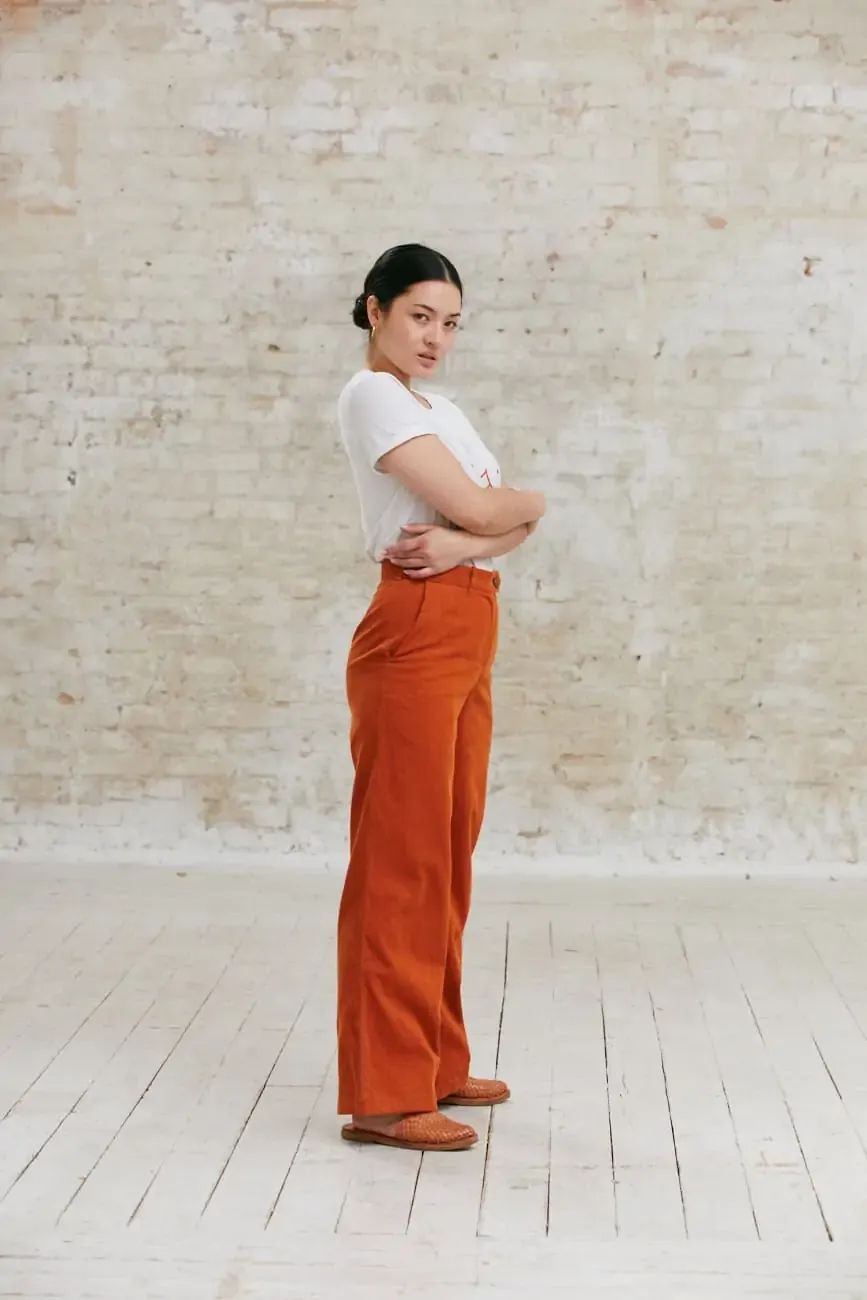 Jyoti - Fair Works Suhrutam pantaloni velluto cotone ambra