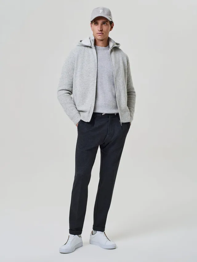 Paul Taylor Pantalone Jersey Cavallery Grigio Coulisse