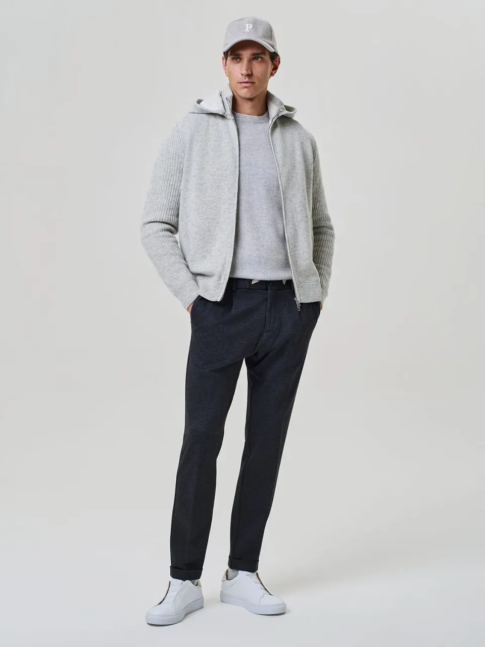 Paul Taylor Pantalone Jersey Cavallery Grigio Coulisse