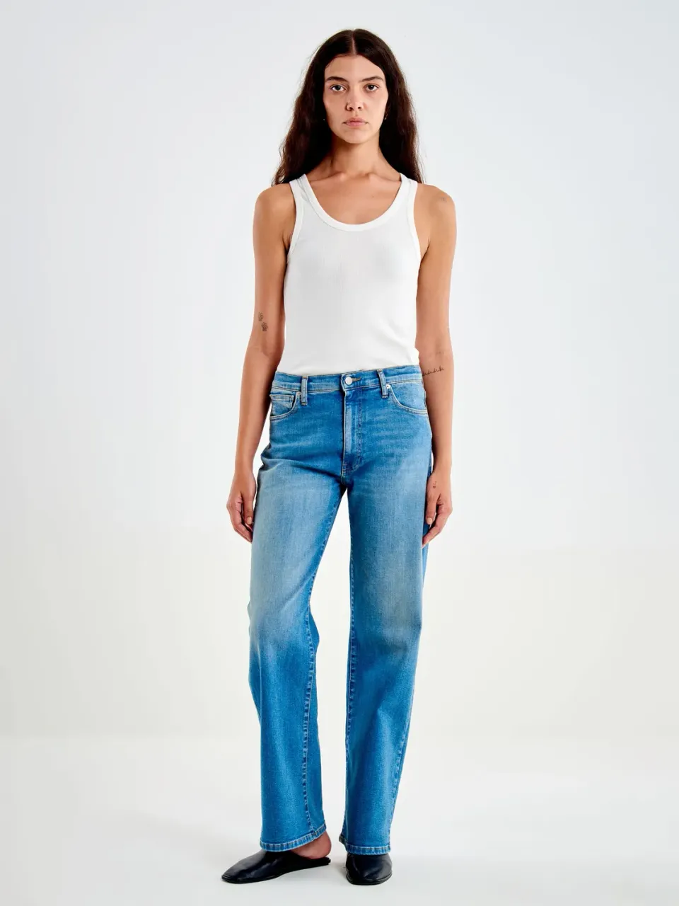 Vicolo Nina jeans straight blu vita media XS S M L denim