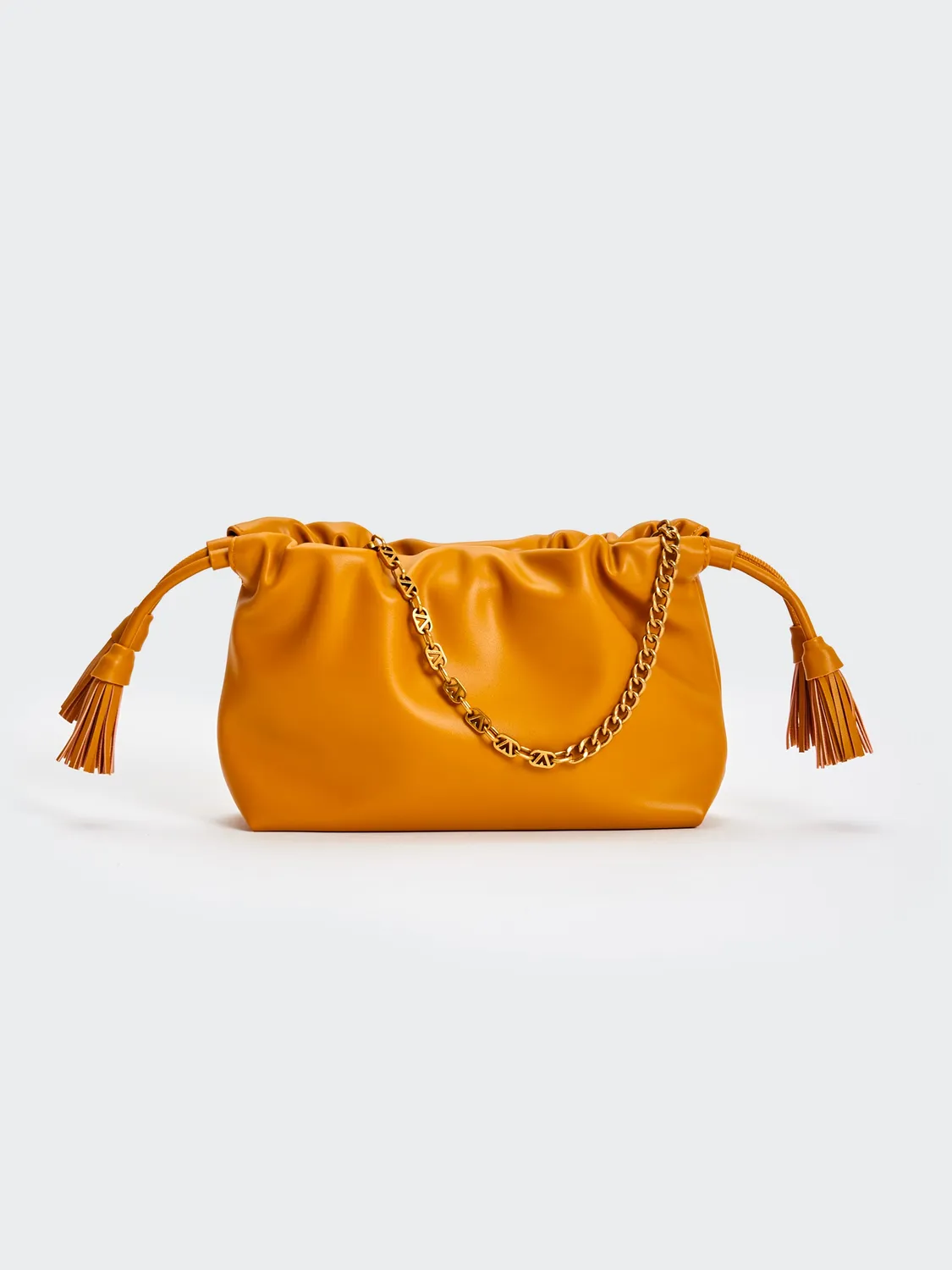 Vicolo Borsa Tassel Small senape borsa a spalla