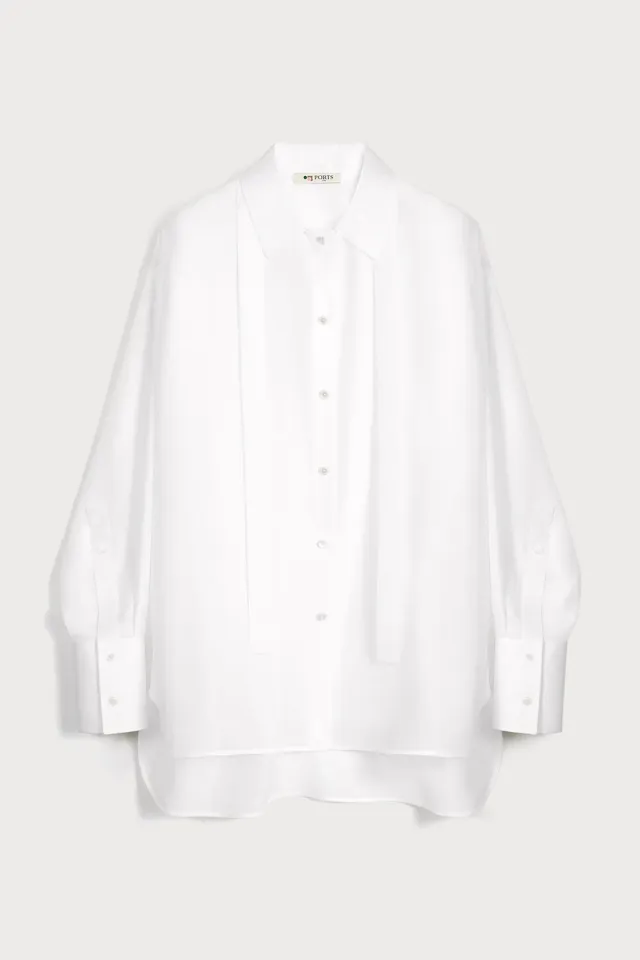 PORTS 1961 No.10 camicia bianca con fiocco