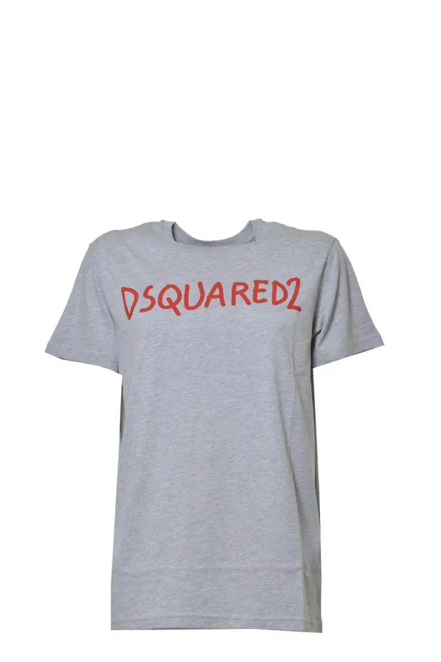 Dsquared2 Junior DQ979 t-shirt grigia logo ragazzo 12A