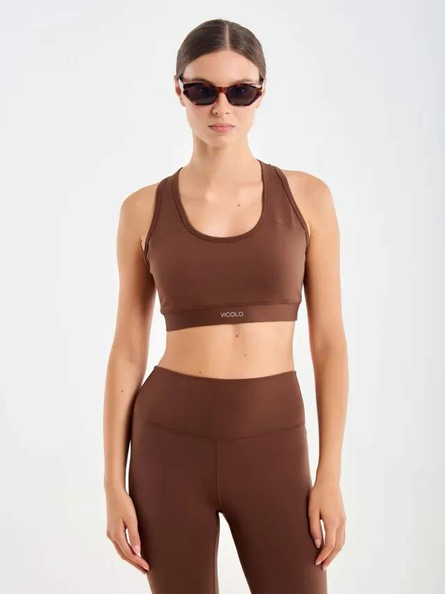 Vicolo Vogatore Top Cropped Tabacco Modellante