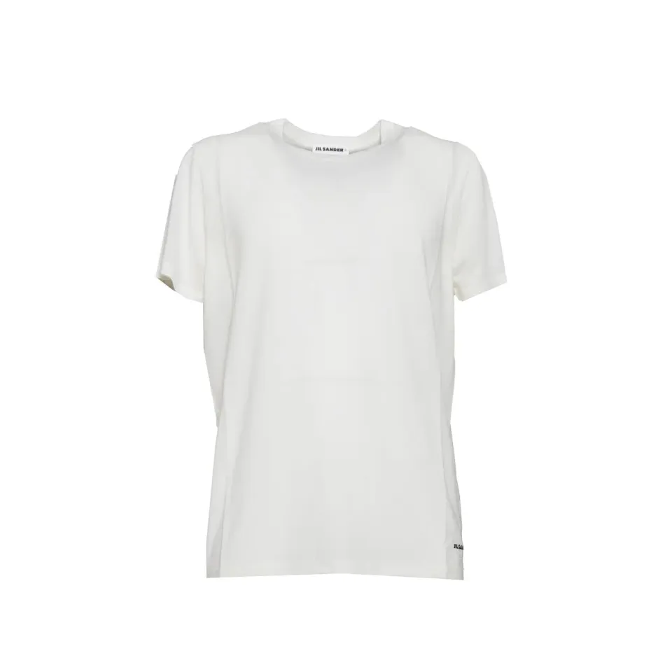 Jil Sander+ J47GC0012J45031 t-shirt bianca cotone