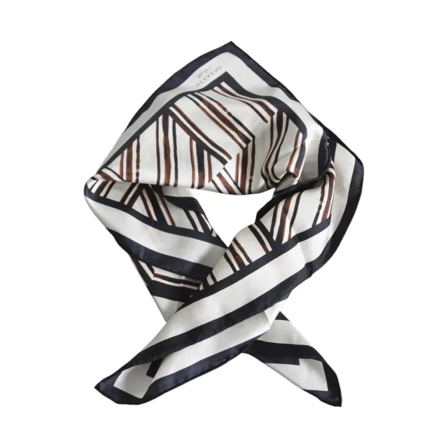 MaxMara Weekend Siam foulard seta beige marrone