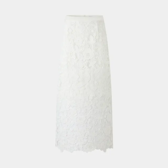 PORTS White Lace gonna pencil bianca pizzo