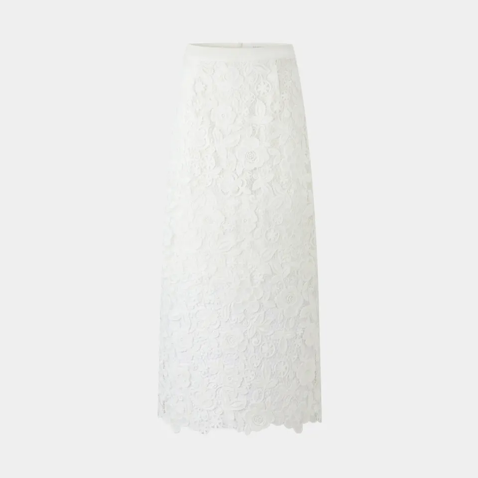 PORTS White Lace gonna pencil bianca pizzo