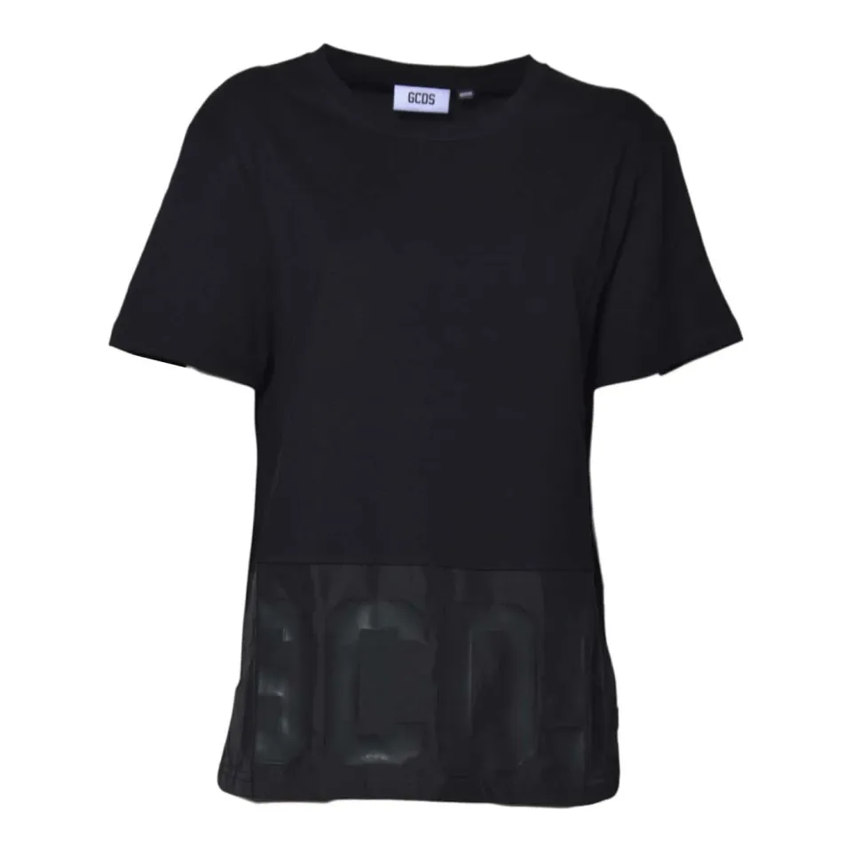 GCDS B1XM2316JG8 T-shirt Nera Nylon Regular