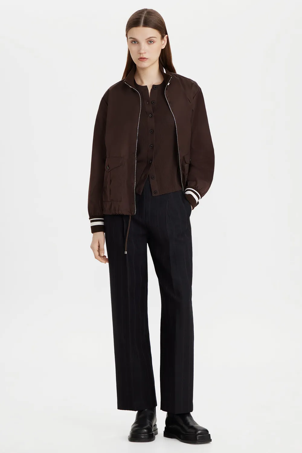 PORTS 1961 PW326KFN02 cardigan lana cioccolato S slim