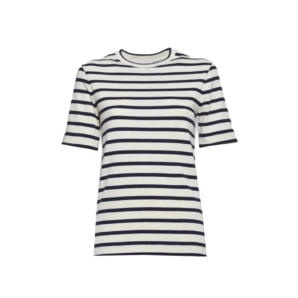 Jil Sander J40GC0111J46497 t-shirt righe bianco nero