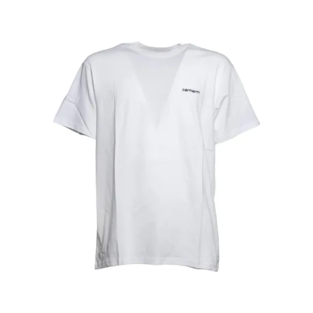 Carhartt Wip Script I030435 t-shirt bianca ricamo cotone