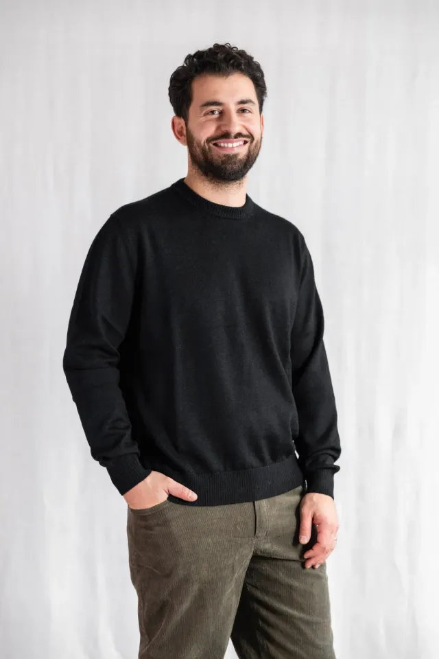 Jyoti Sathee maglione baby alpaca nero