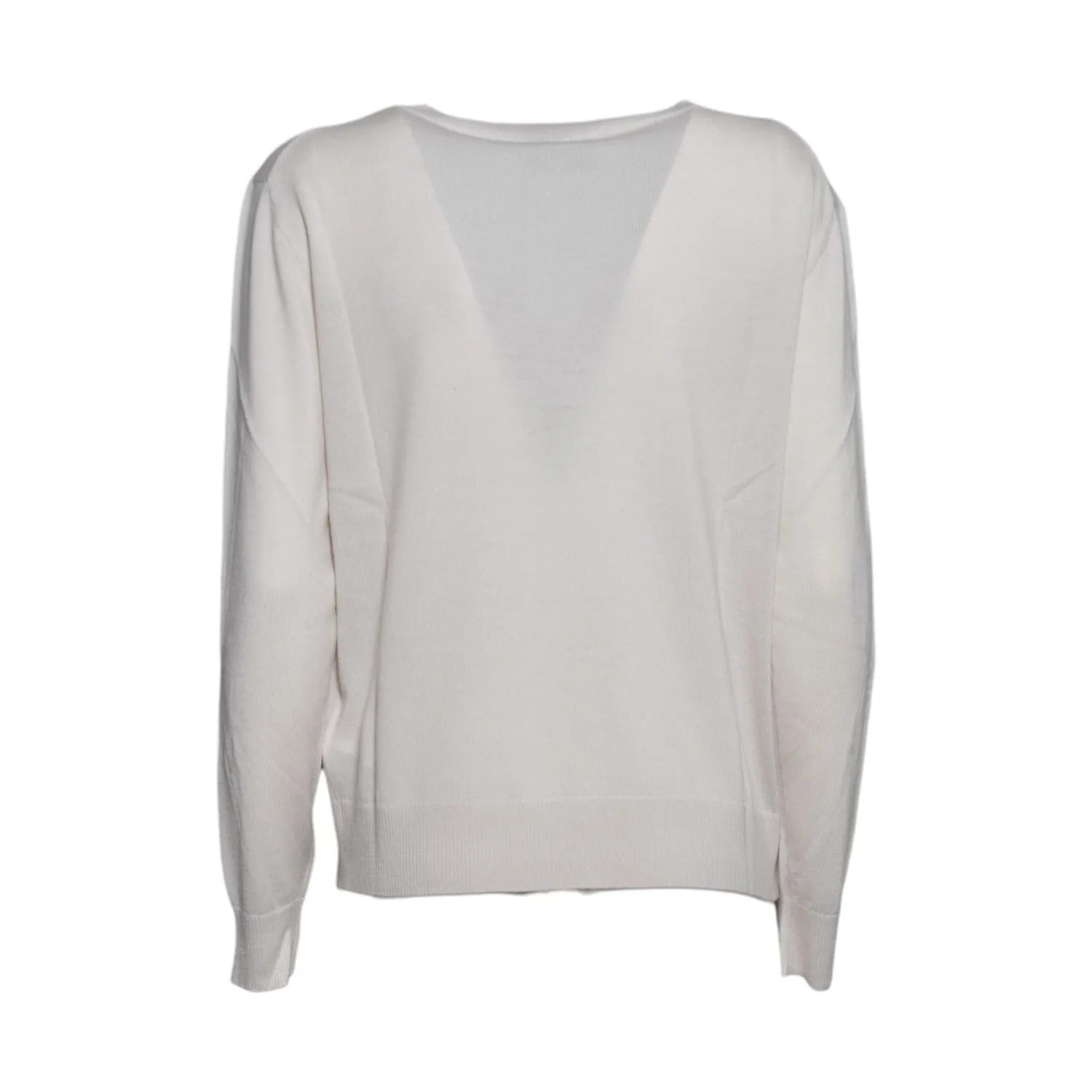 Max Mara Weekend Talamo maglia scollo V beige chiaro