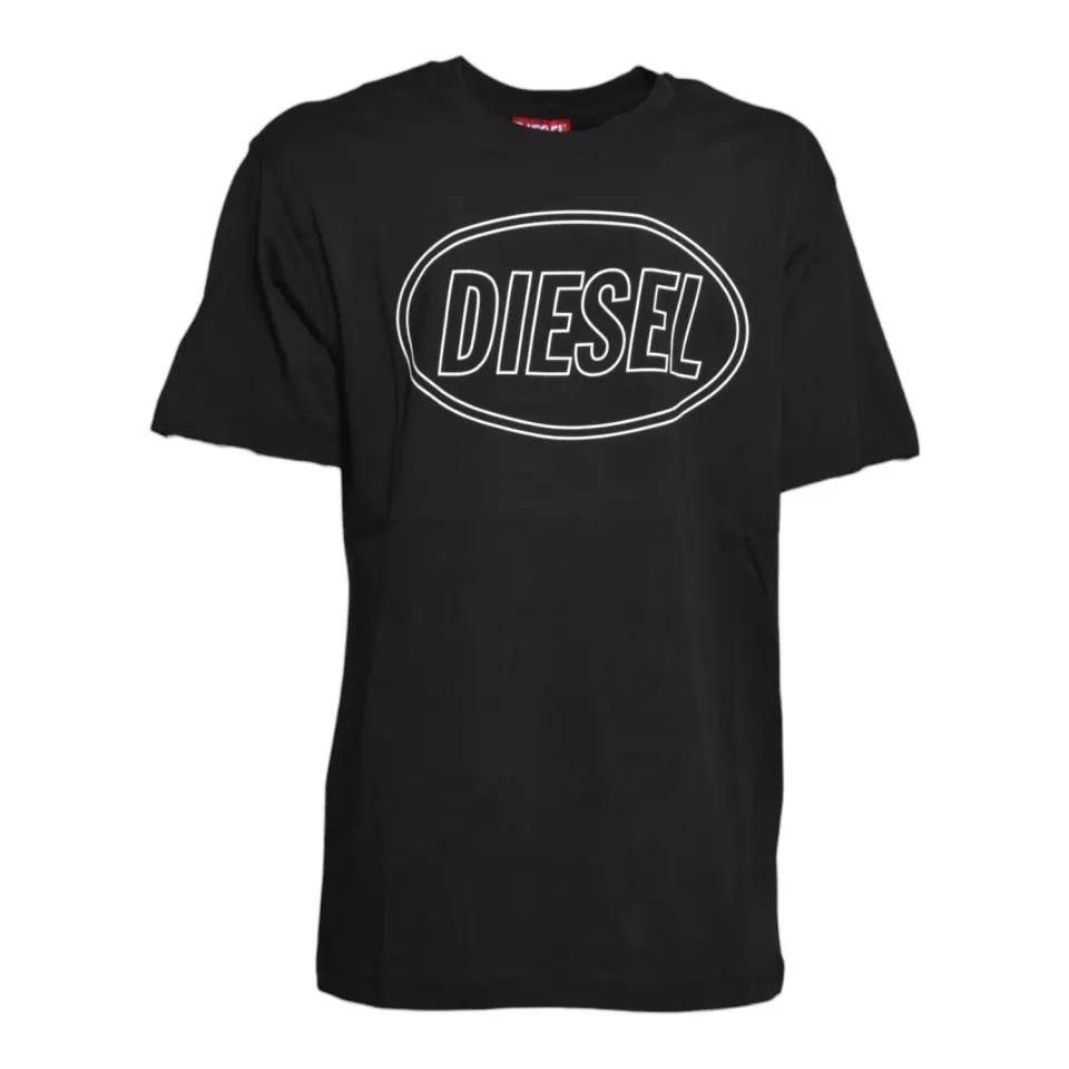 Diesel Junior J025820GRAI t-shirt cotone nera