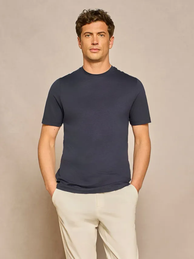 Paul Taylor t-shirt fluid jersey blu ultralight