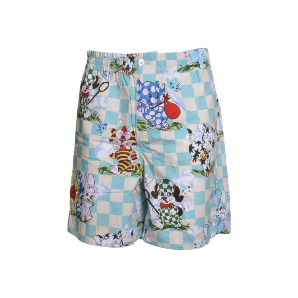 Kenzo FG55SH5089T2 bermuda uomo azzurro cotone elastico