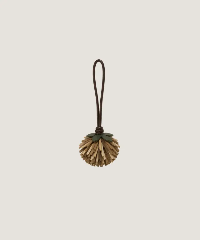 Rodier charm borsa pelle talpa pompon