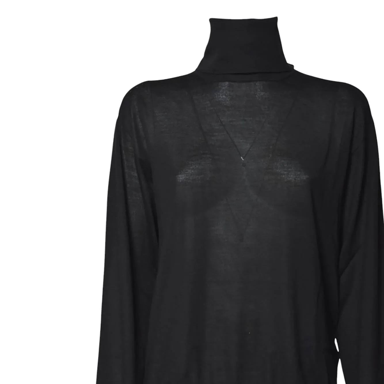 Jil Sander J01GP0002J14501 dolcevita maglione nero 36