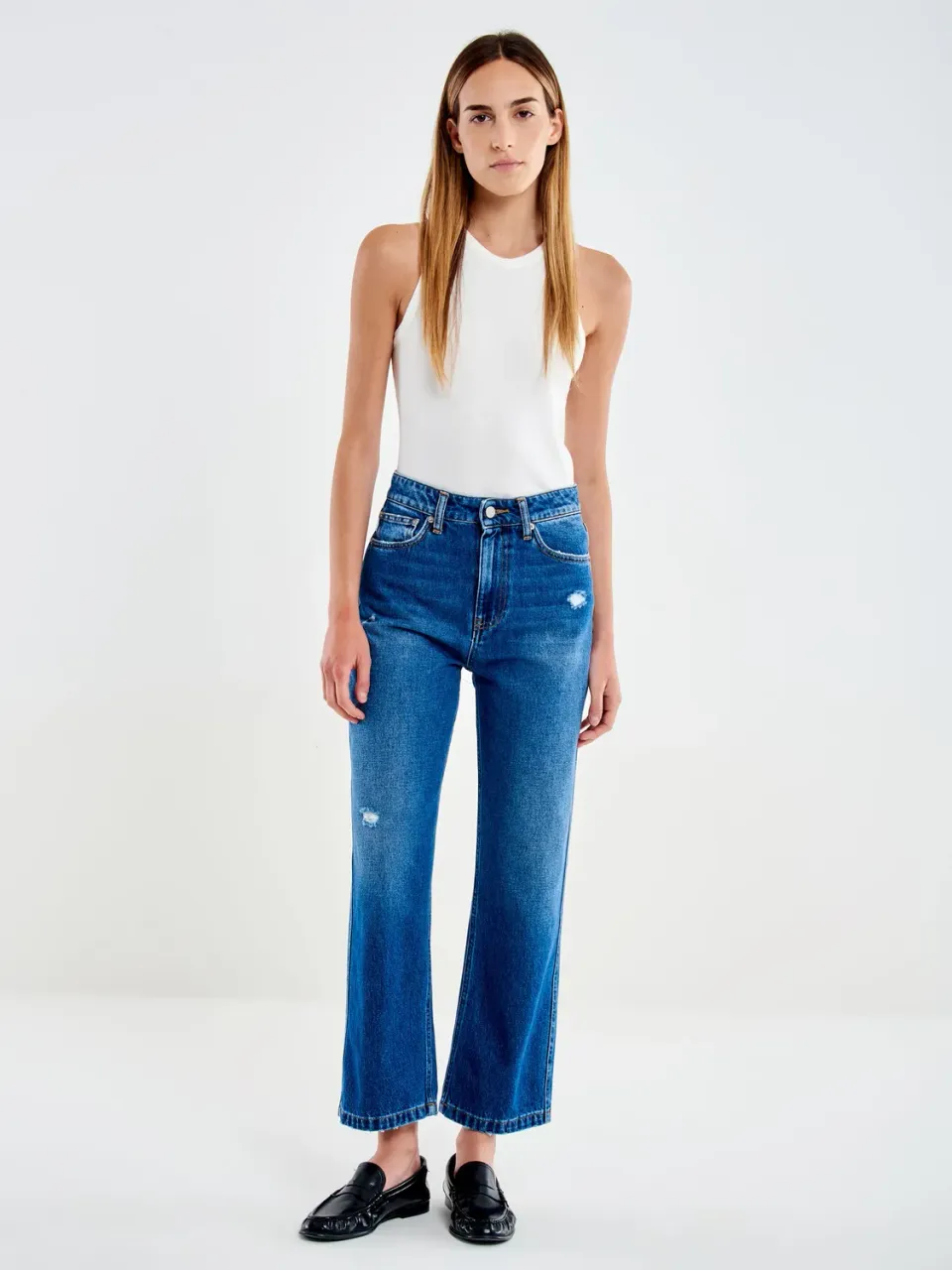 Vicolo Jeans Icon Kate straight blu vita alta XS-XL