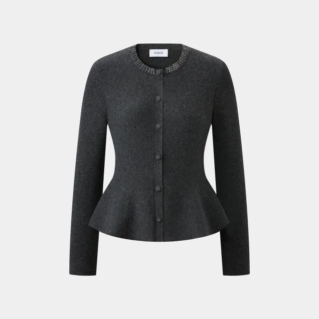 PORTS Grey Hourglass giacca grigio castlerock vita sagomata