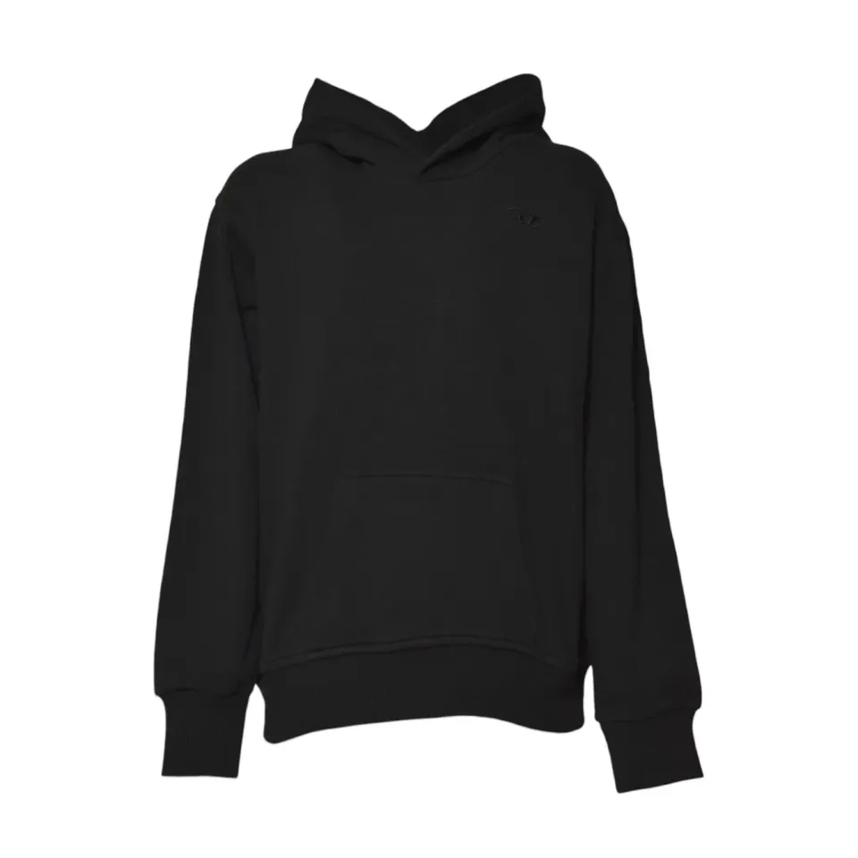Diesel Junior J022750GYCJ Smac felpa ragazzo nera cappuccio